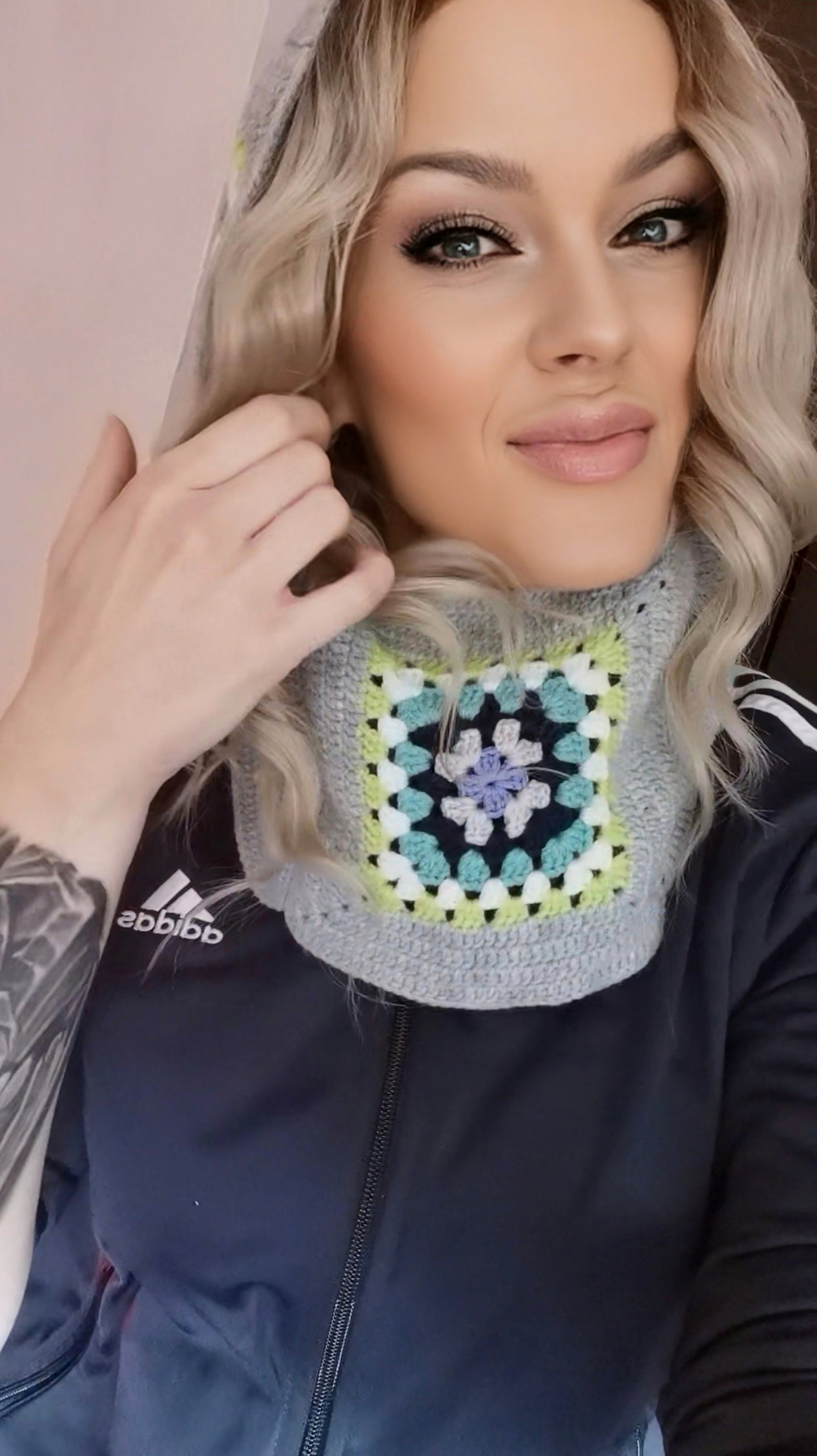 Crochet Women's Granny Square Balaclava