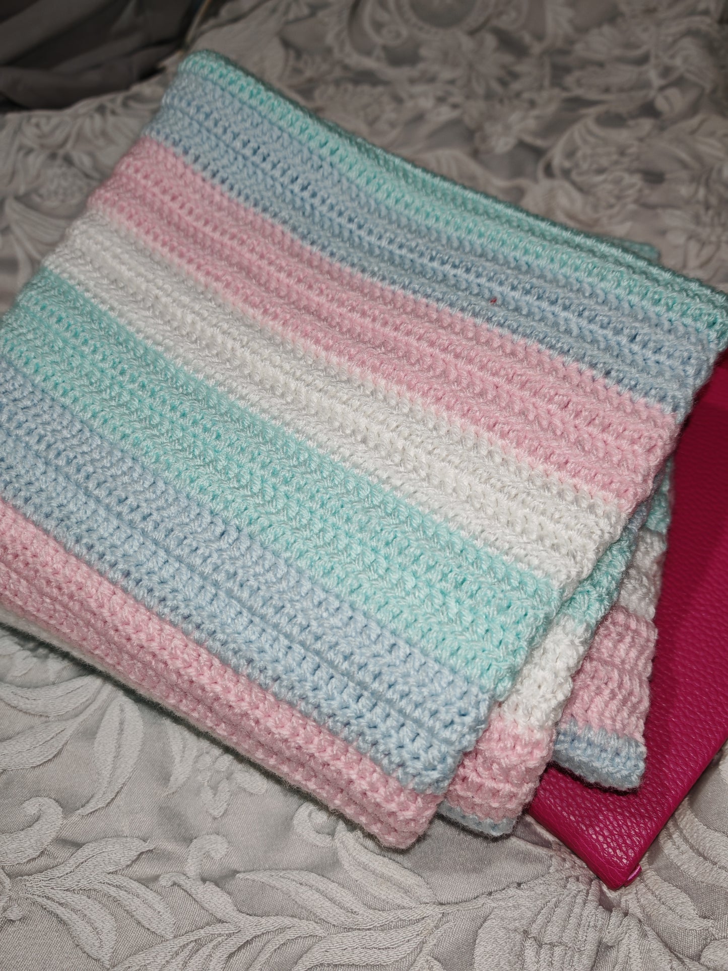 Crochet Baby Receiving Blanket - Soft and Cozy Texture for Comfort and Warmth